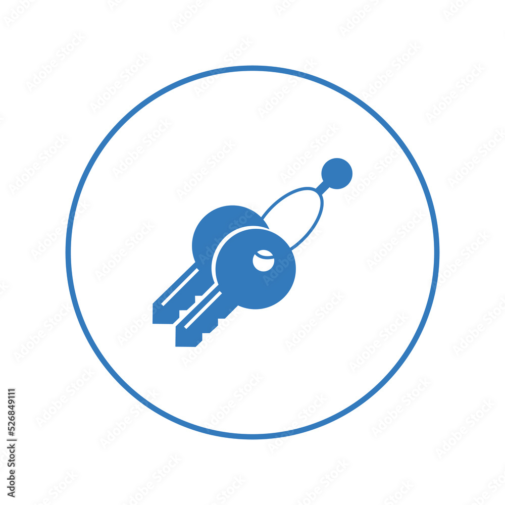 Keychain access private key icon Circle version icon Stock