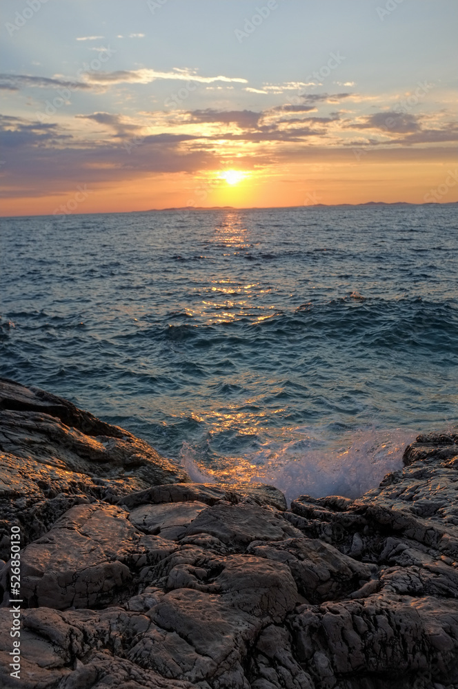 sunset over the sea