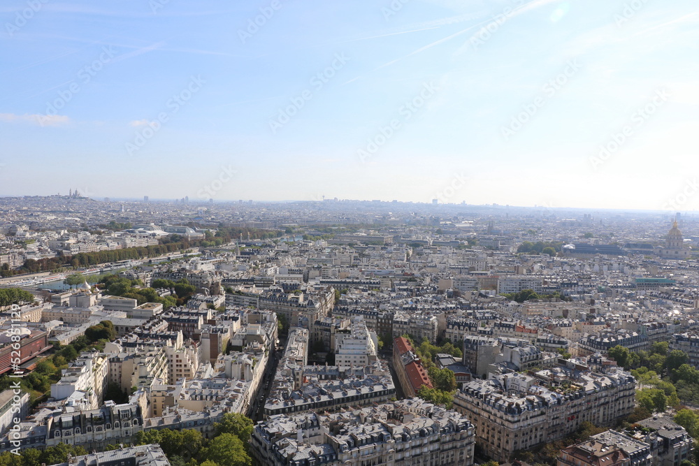 Vue aérienne des toits de Paris