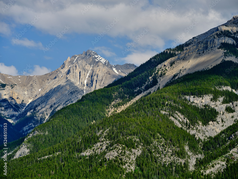 the smaller rugged Canadian Mountains in Alberta Canada