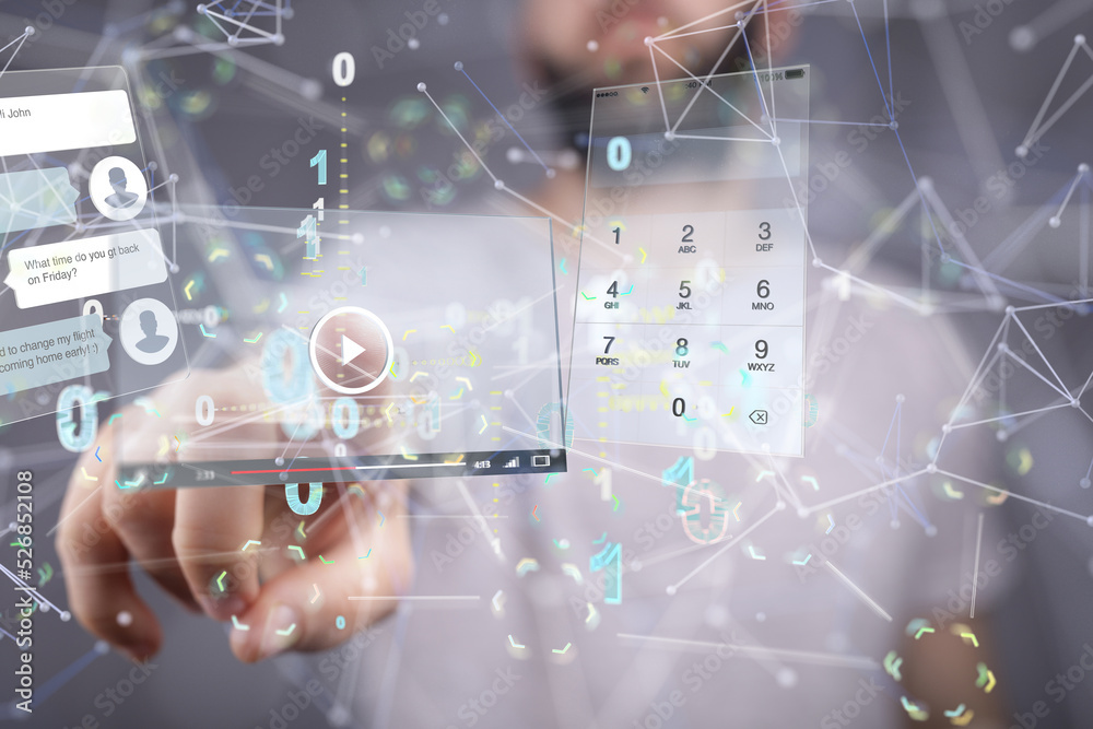 media develop interface web application in hand media develop interface web application in hand
