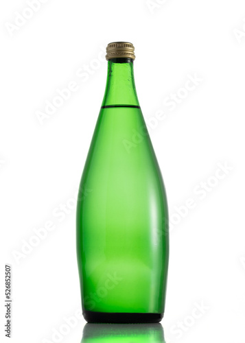 green bottle isolated on white