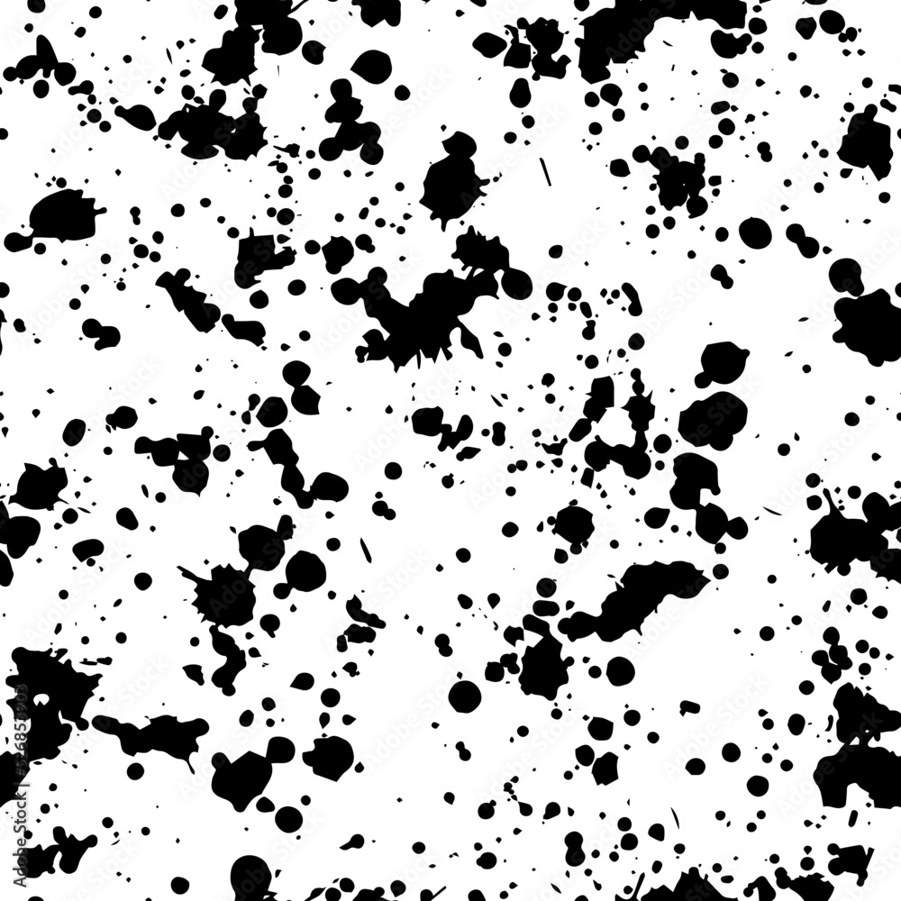 Vector seamless pattern with paint splatters. Abstract design for textile, wallpaper, wrapping paper.