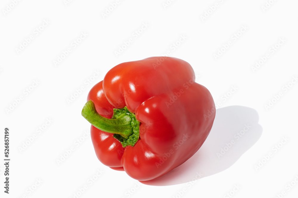 Red pepper on white background Red pepper on white background