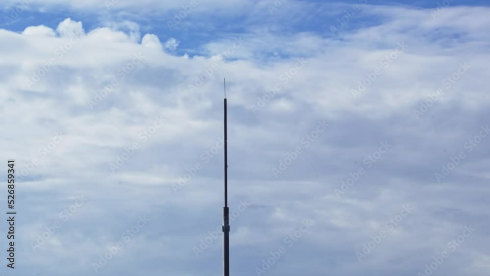 Time-lapse. cellular tower. sky with moving clouds. footage beautiful sky. Time-lapse. cellular tower. sky with moving clouds. footage beautiful sky.