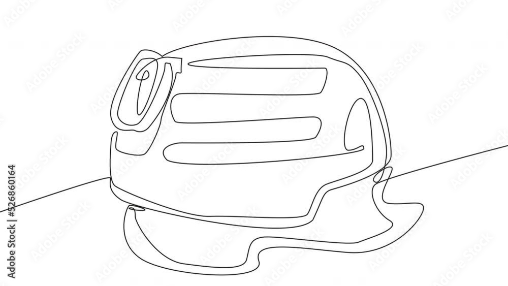 Self-drawing of an orange helmet in single line on a white screen. Animation of the concept of the employee's accessory. Stock 4k video for whiteboard about construction with alpha channel. Self-drawing of an orange helmet in single line on a white screen. Animation of the concept of the employee's accessory. Stock 4k video for whiteboard about construction with alpha channel.