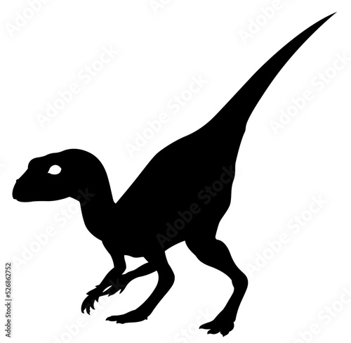 Dinosaur silhouette vector graphic Leaellynasaura black cut file isolated on white background