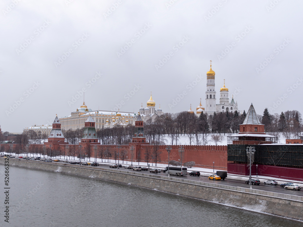 Moscow Kremlin embankment view of the Great Kremlin Palace Moscow Kremlin embankment view of the Great Kremlin Palace
