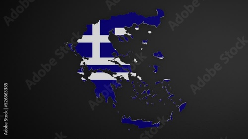 Greece Border Map Intro Animation