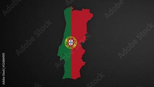 Portugal Border Map Intro Animation