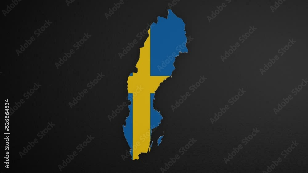 Sweden Border Map Intro Animation
