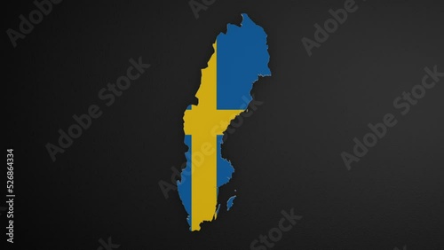Sweden Border Map Intro Animation