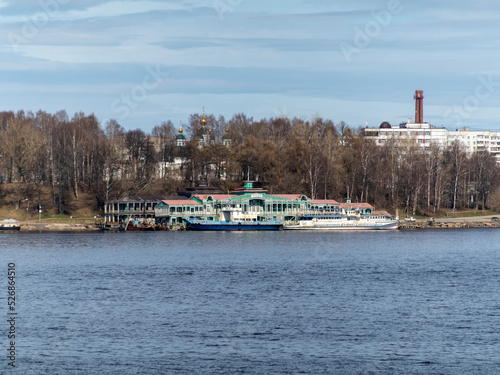 CHEREPOVETS, RUSSIA - JUNE 29, 2018: river station building the river, Russia Cherepovets photo