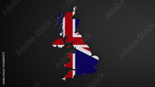 United Kingdom Border Map Intro Animation