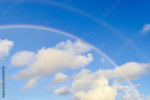 二重の虹と青空 photo