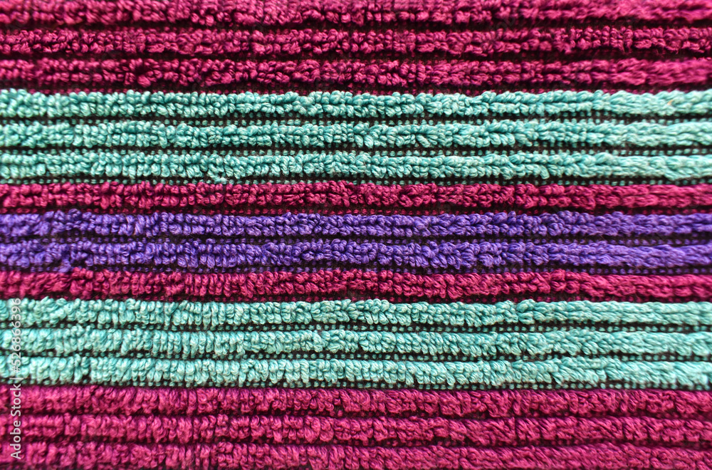 Colourful towel texture for background.