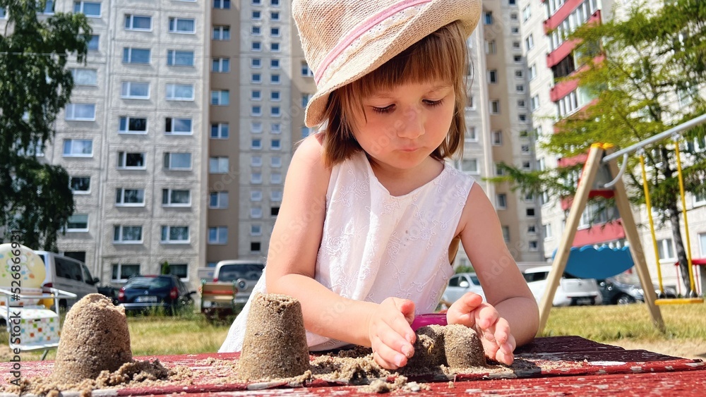 custom made wallpaper toronto digitalSMALL GIRL playing at playground at backyard of blocks of flats