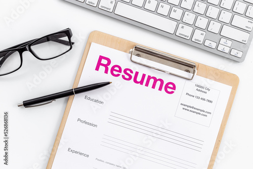 Wallpaper Mural Find new job. Resume application form ready to be reviewed Torontodigital.ca