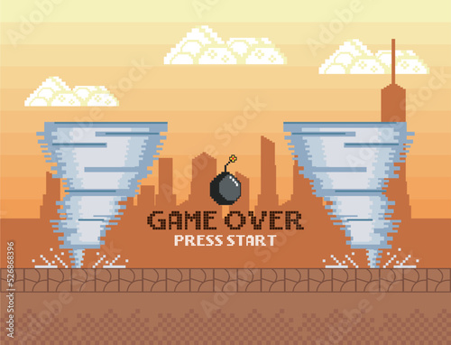 pixel art game over