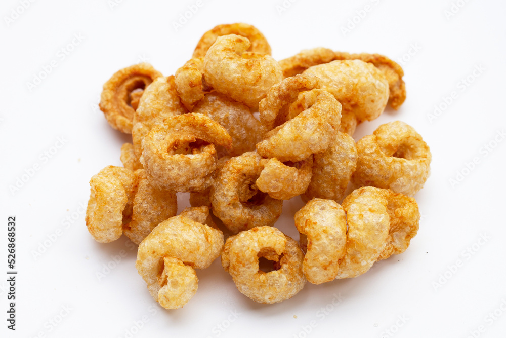Crispy pork rinds or pork snack. Crispy pork rinds or pork snack.