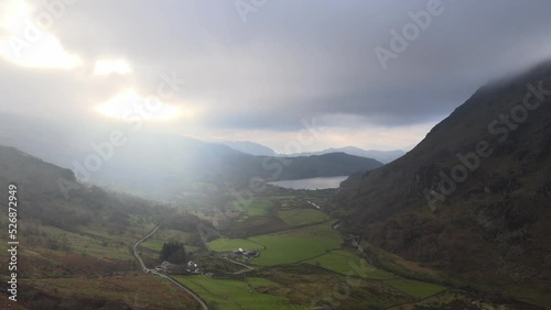 Nant Gwynant at the foot of Mount Snowdon, Wales, UK photo