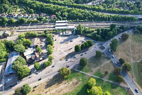 Aerial View of Hemel Hempstead Railway Station England photo