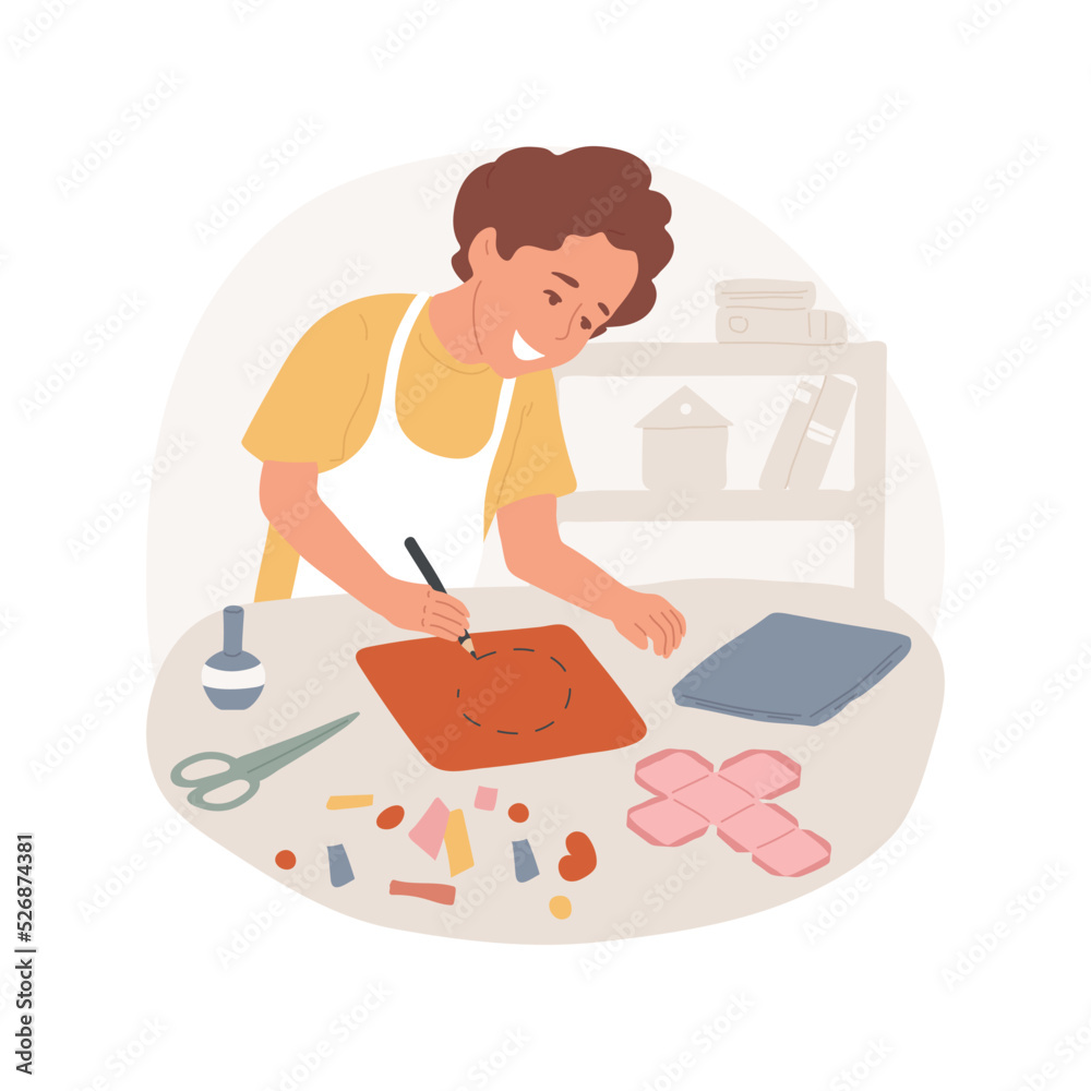 Independent learning isolated cartoon vector illustration. Teach independent learning, hands-on activity, child work on creative project alone, autonomous studies, homeschooling vector cartoon. Independent learning isolated cartoon vector illustration. Teach independent learning, hands-on activity, child work on creative project alone, autonomous studies, homeschooling vector cartoon.