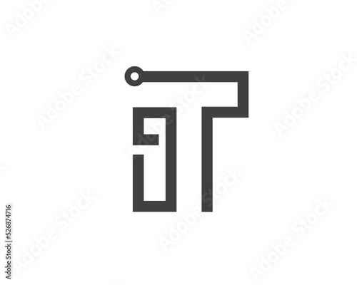 it initial line monogram logo icon symbol design template illustration inspiration