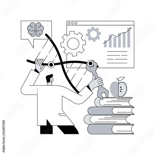 Genetic engineering abstract concept vector illustration. Gene engineering in plants, genetic modification, dna manipulation technique, biotechnology professional, alteration abstract metaphor.