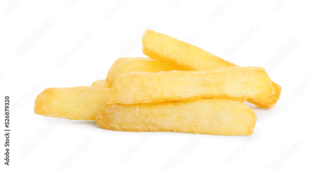 Delicious fresh french fries on white background Delicious fresh french fries on white background