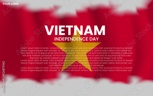 vietnam independence day. 2 september. vietnam flag independence background poster