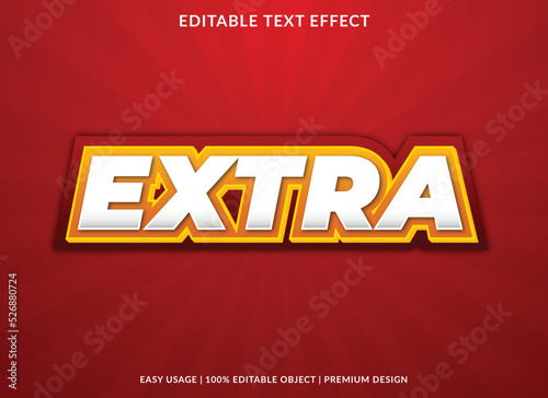 extra editable text effect template with abstract style use for business logo and brand