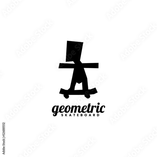 silhouette skateboard logo design