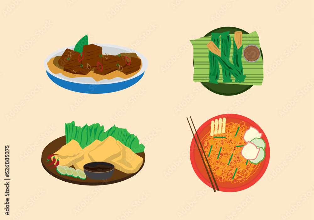 set of icons of food set of icons of food