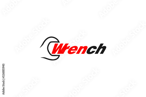 Wrench tool logo design repair man automotive workshop icon symbol mechanic engineering