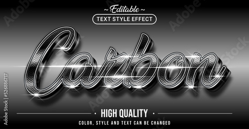 Editable text style effect - Carbon text style theme.