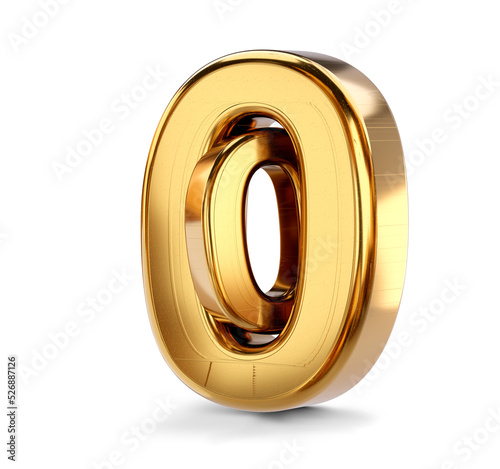 Bild auf Leinwand double zero, two zero golden bold symbol isolated 3d-illustration