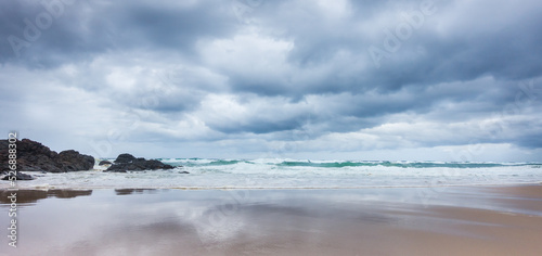 Stormy sea landscape in Byron Bay