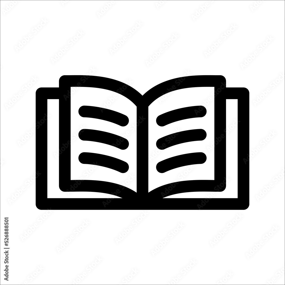 Reading line icon, Vector on white background Reading line icon, Vector on white background