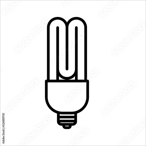 Light Bulb line icon vector  isolated on white background. Idea sign  solution  thinking concept. Lighting Electric lamp.