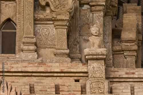 stucco carving at Ta Moke Shwe Gu Gyi Pagoda Kyaukse Mandalay Myanmar photo