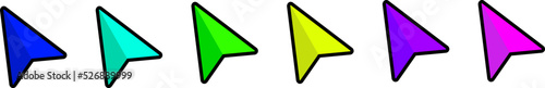 Gaming Mouse Pointer Neon Color Vector