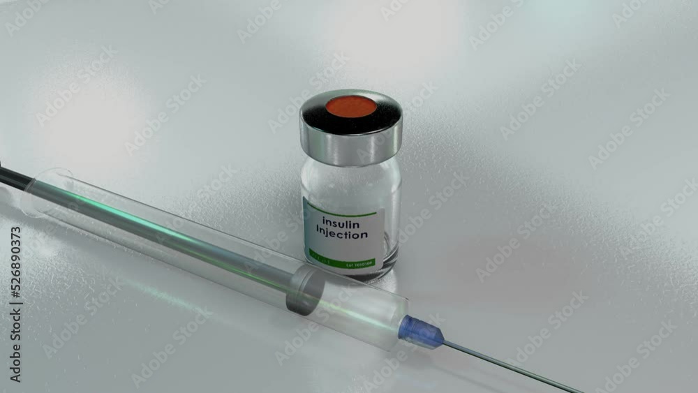 human Insulin injection doses vial Stock Video Adobe Stock
