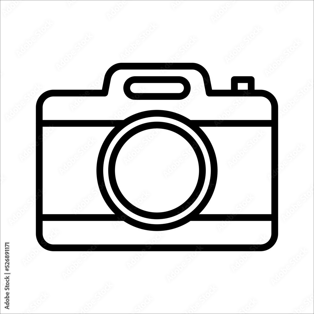camera icon on white background camera icon on white background