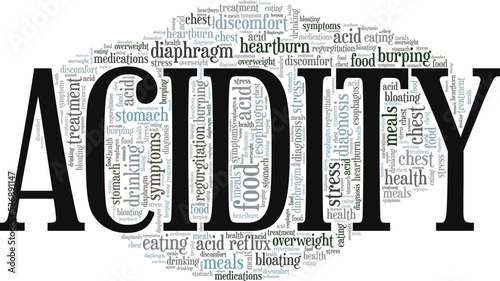 Acidity word cloud conceptual design isolated on white background.