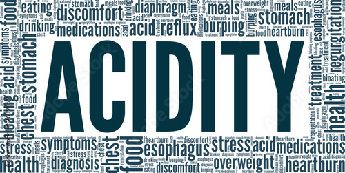 Acidity word cloud conceptual design isolated on white background.