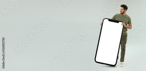 Handsome young man and big ...