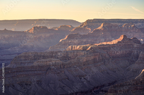 sunset over the Grand Canyon