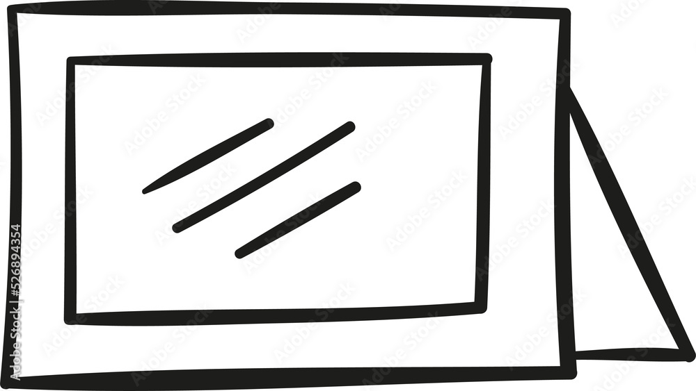 Picture frame hand drawn outline style Picture frame hand drawn outline style