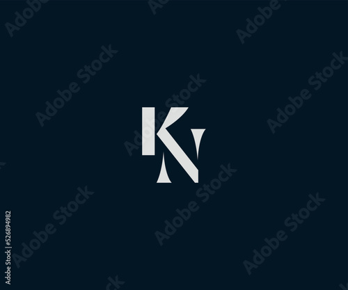 KN, NK, K  Letter Logo Template Illustration Design. Vector AI 10. Editable